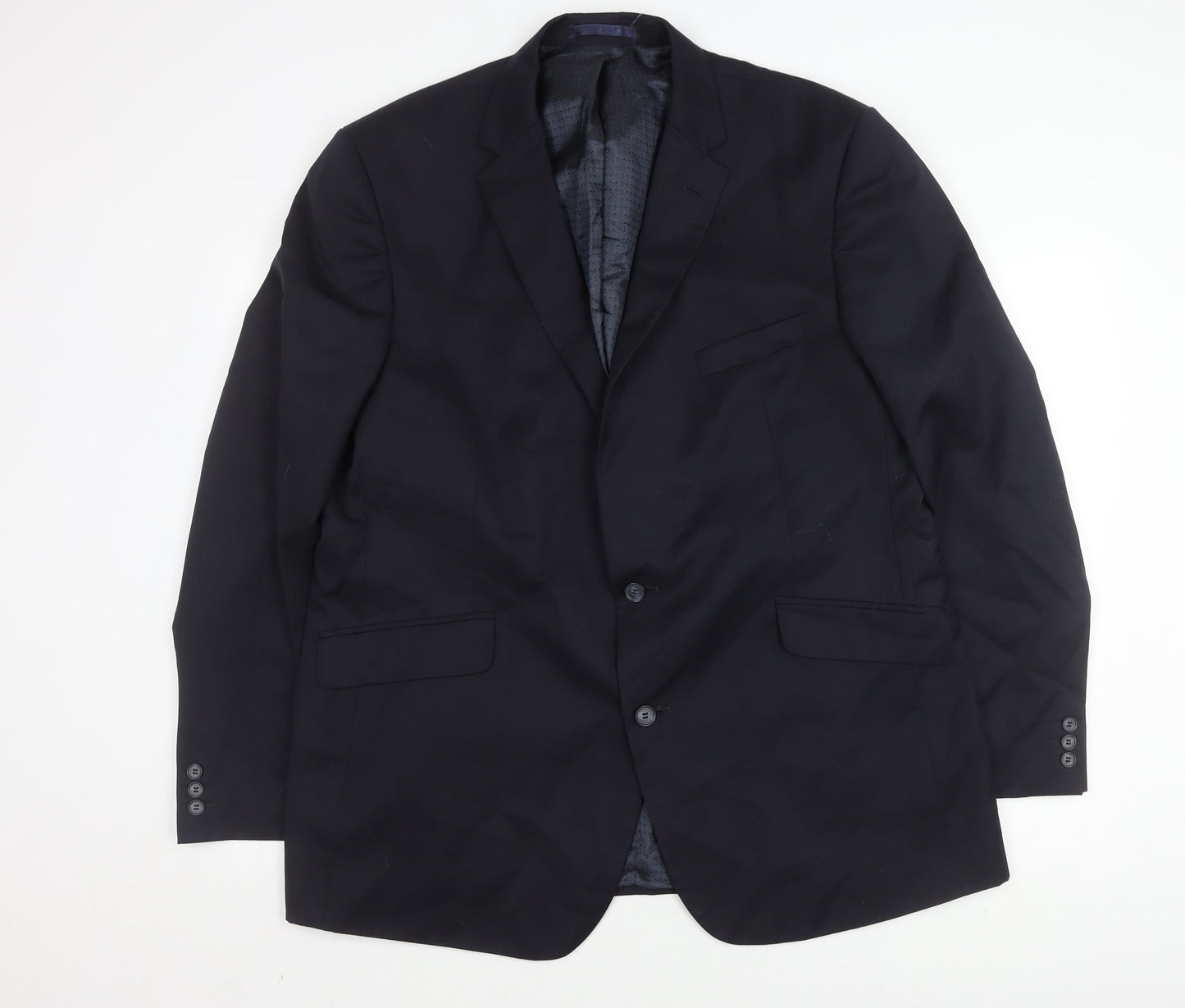 Pierre Cardin Mens Blue Wool Blazer, Size 44L