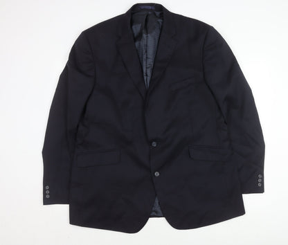 Pierre Cardin Mens Blue Wool Blazer, Size 44L