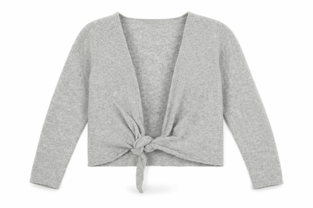 Laura Ashley Women's Grey Cardigan in Size 14 with Glitter
