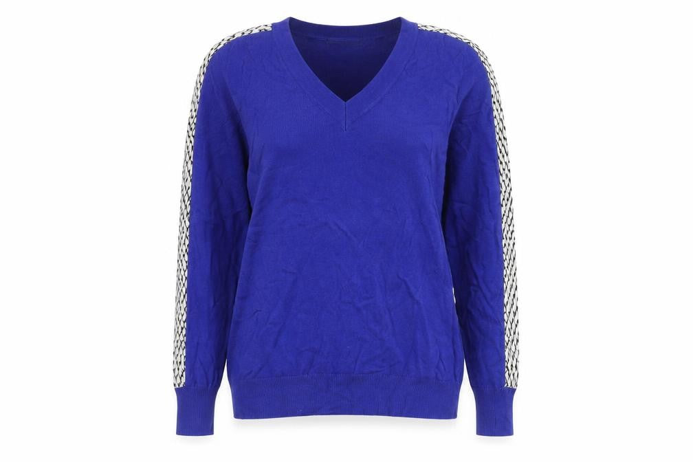 Mint Velvet Women's Blue V-Neck Pullover Jumper M