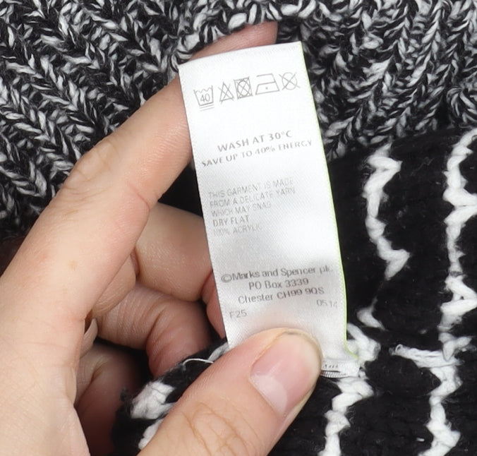 Marks and Spencer Women's Acrylic Jumper Black Size 20