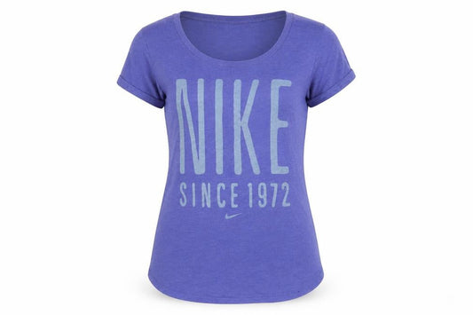Nike Women's Blue Slim Fit T-Shirt S