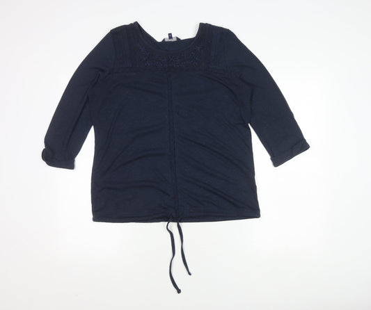 Next Women's Blue Embroidered Tunic, Size 14, Casual Wear