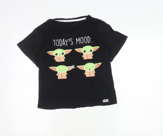 George Boys Black Star Wars T-Shirt 11-12 Years