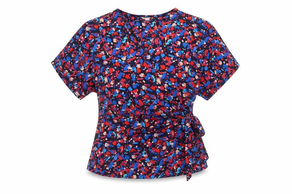 Monsoon Women's Multicoloured Wrap Blouse Size 16