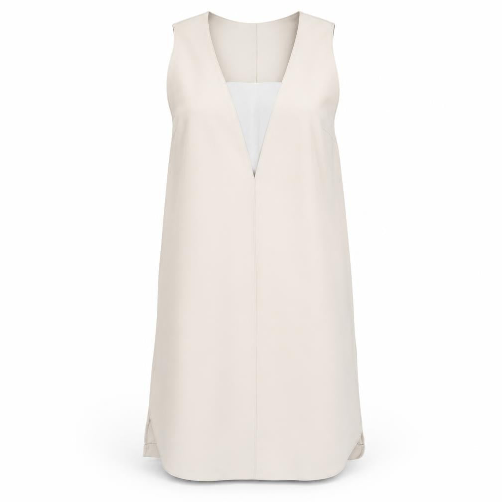 Zara Basic Women's Beige Knee Length Sheath Dress