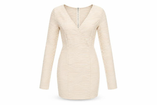 Urmoda Women's Beige XS Bodycon Party Dress