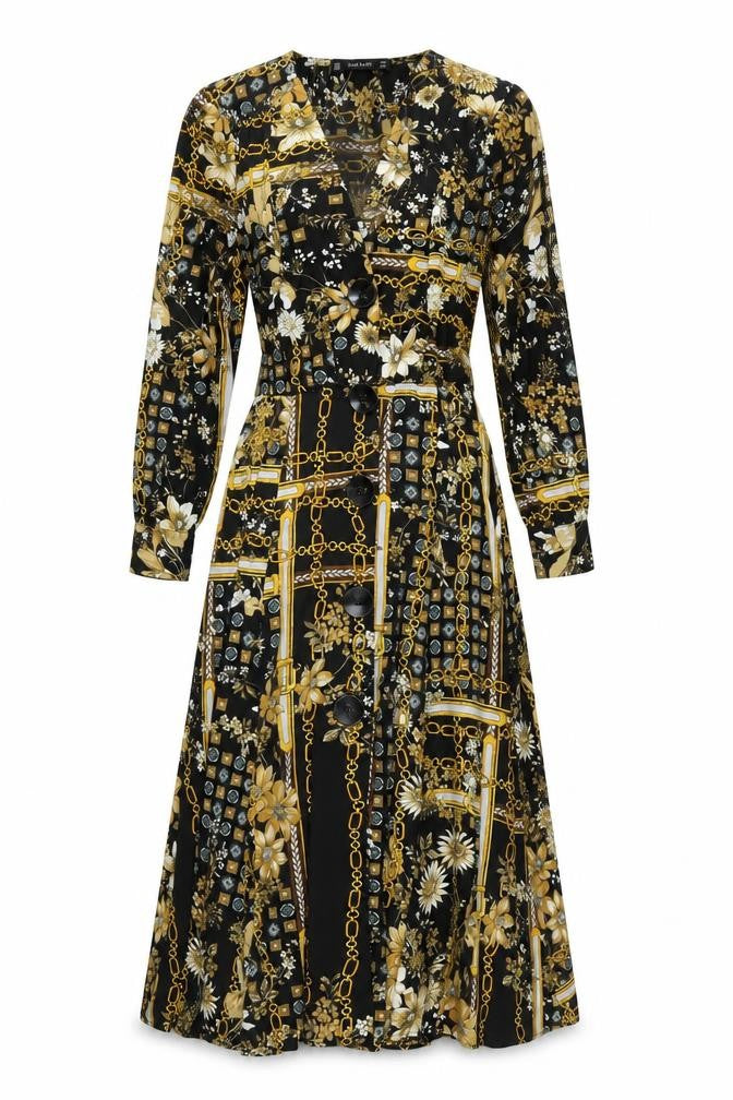 Zara Basic Women's Multicoloured A-Line Midi Dress XS