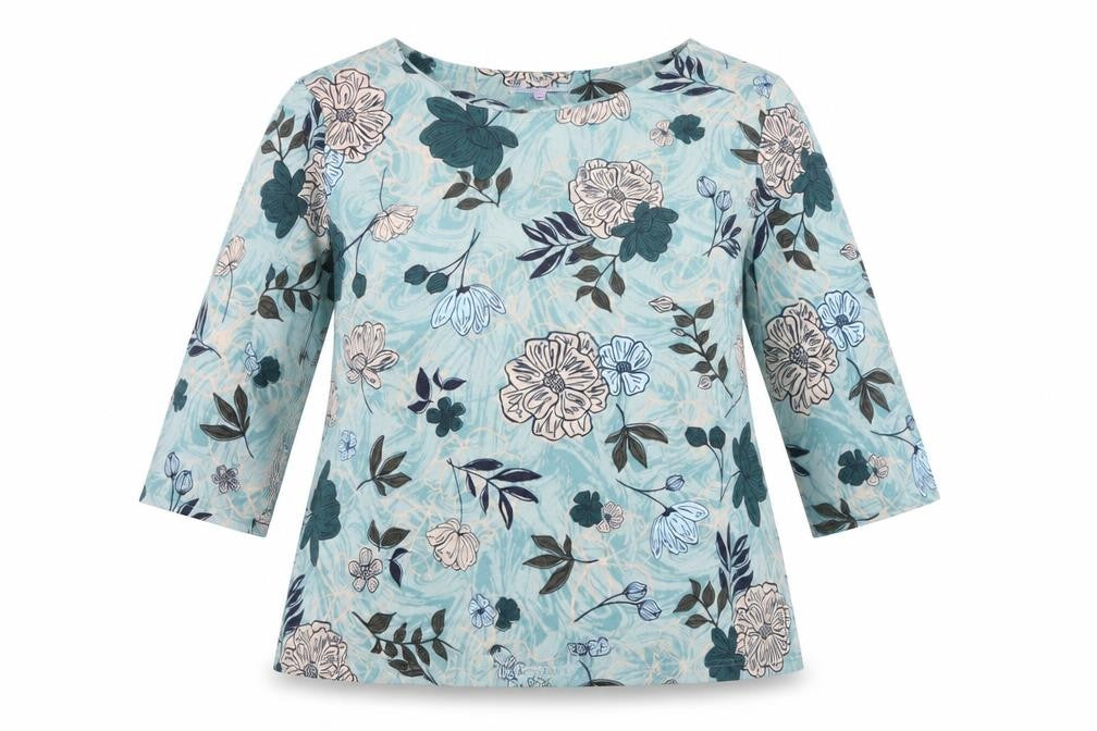 Honor Millburn Women's Floral Blouse, Multicoloured, Plus