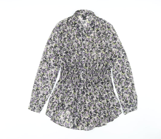 River Island Women's Floral Blouse, Size 10, Multicoloured