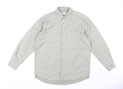 Marks & Spencer Men's Beige Long Sleeve Shirt M
