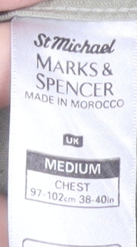 Marks & Spencer Men's Beige Long Sleeve Shirt M