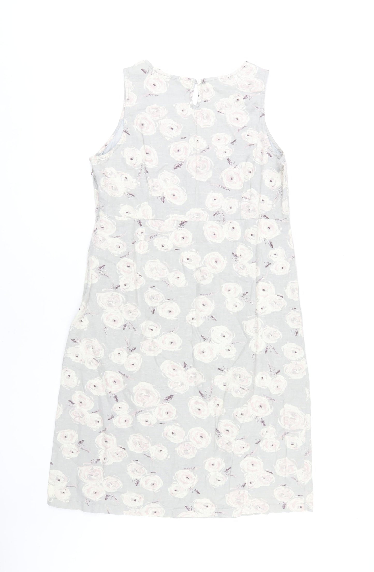 Adini Women's Multicoloured Floral Linen Dress M
