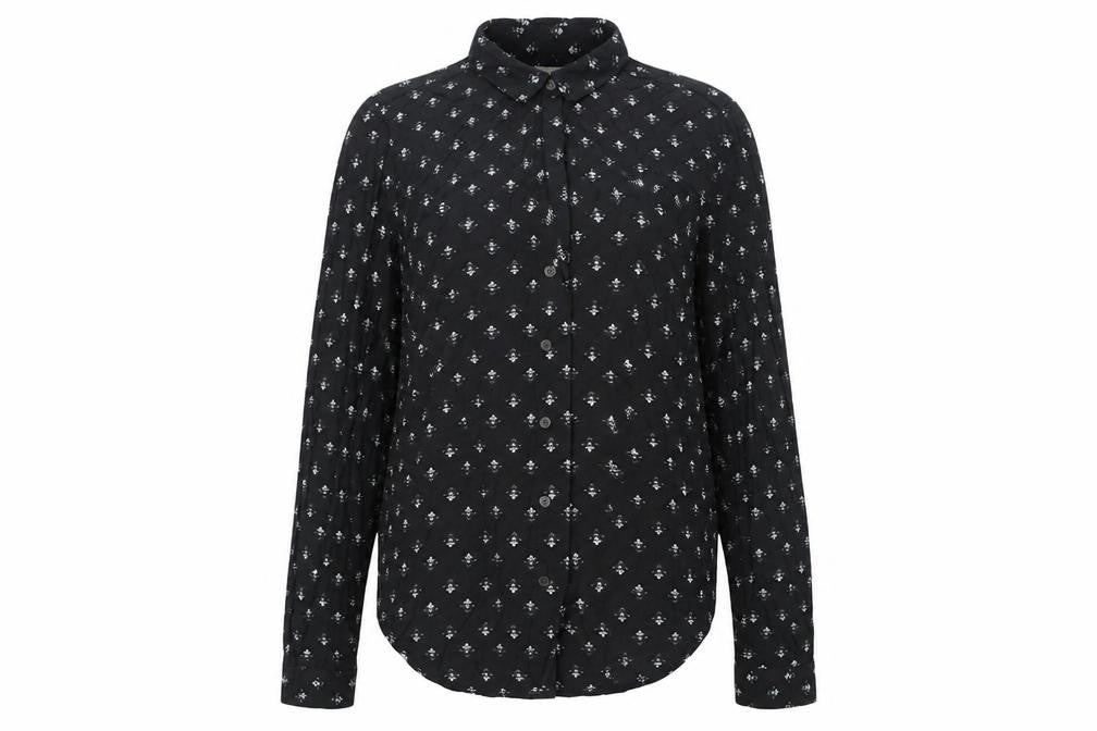 Urban Outfitters Women's Black Button-Up Shirt L