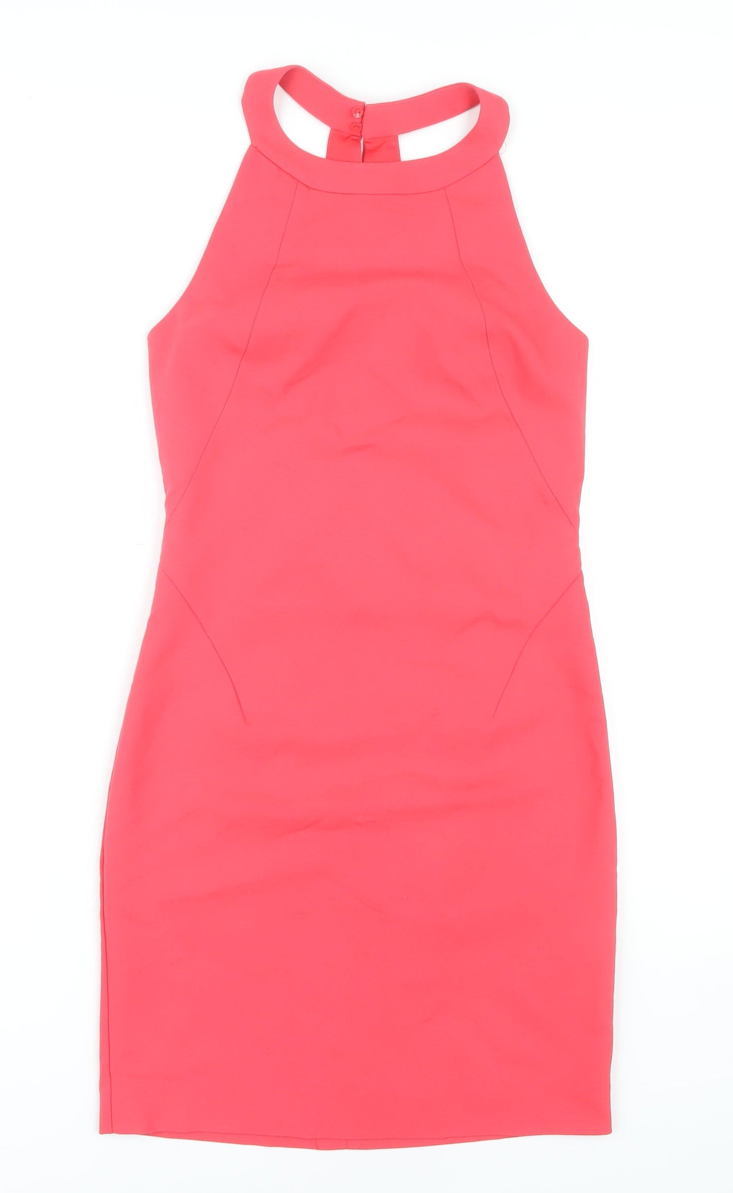 Zara Women’s Pink Bodycon Dress, Size S, Halter, Party Wear