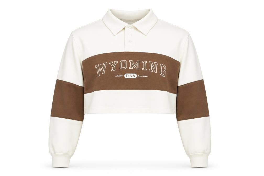 H&M Women's Brown Cropped Polo Shirt Size S