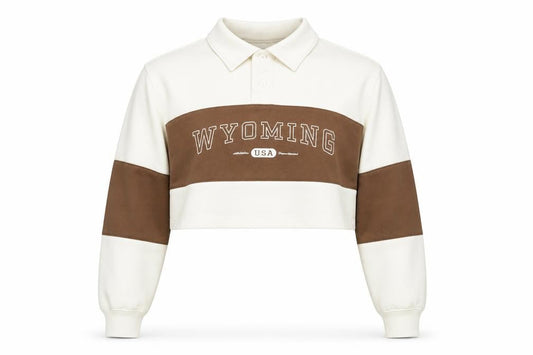 H&M Women's Brown Cropped Polo Shirt Size S