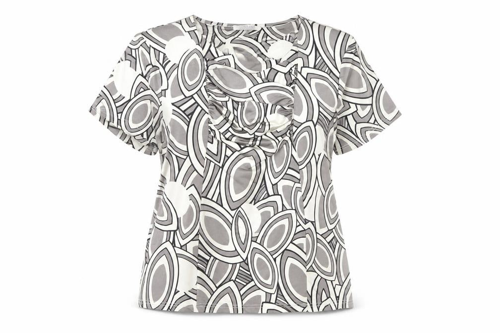 Anna Rose Women's Multicoloured XL Geometric T-Shirt