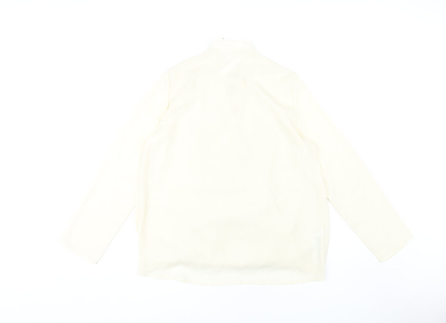 MNG Women's Ivory Blouse Size 12 Long Sleeve