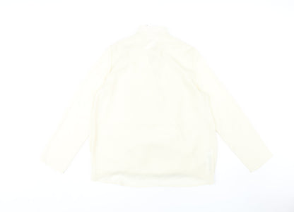 Mango Women's Ivory Blouse Size 12 Long Sleeve