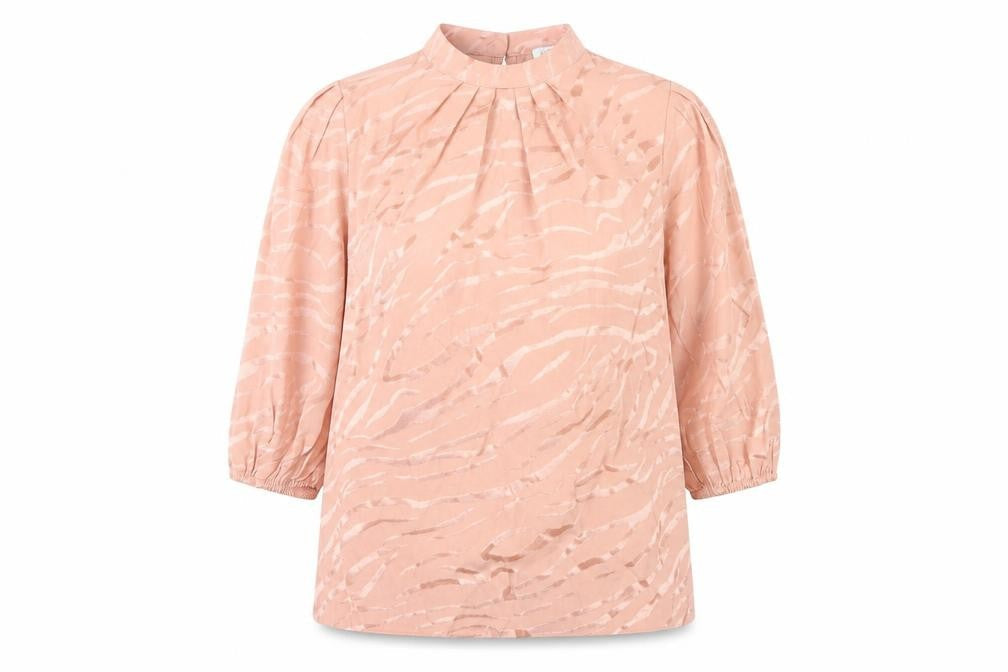 River Island Women’s Pink Animal Print Blouse Size 8