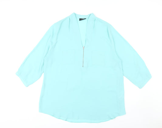 Wallis Blue Women's XL Tunic Blouse
