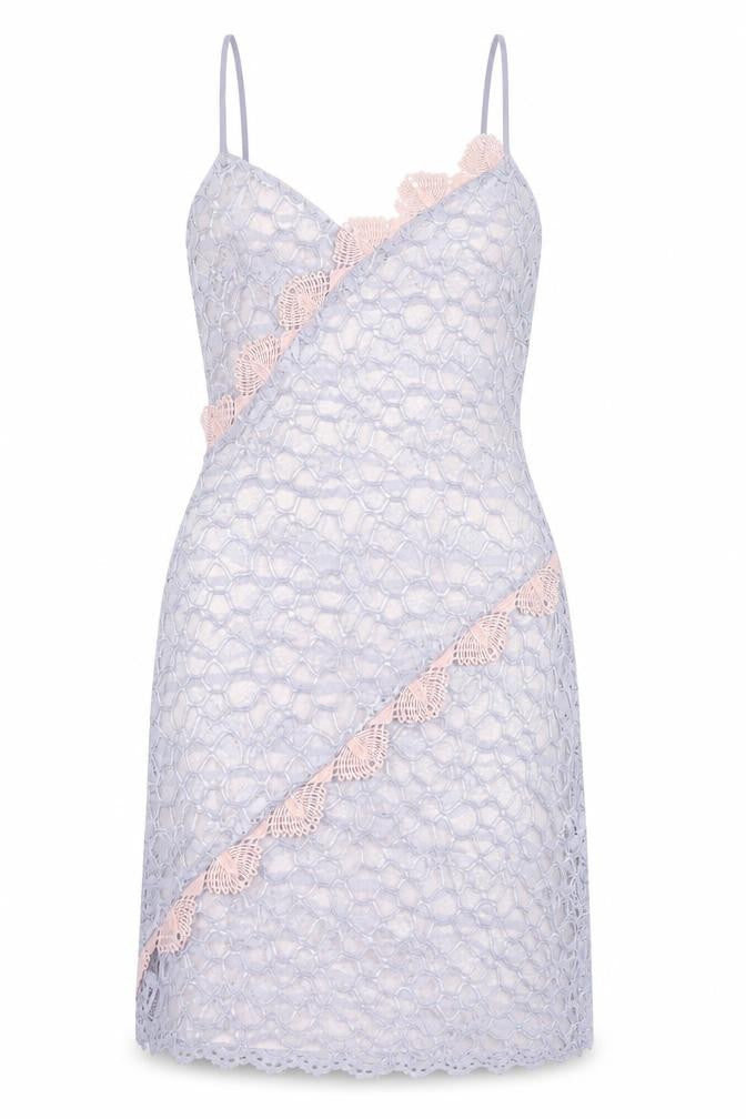 Topshop Women's Ivory Lace Midi Slip Dress UK 8