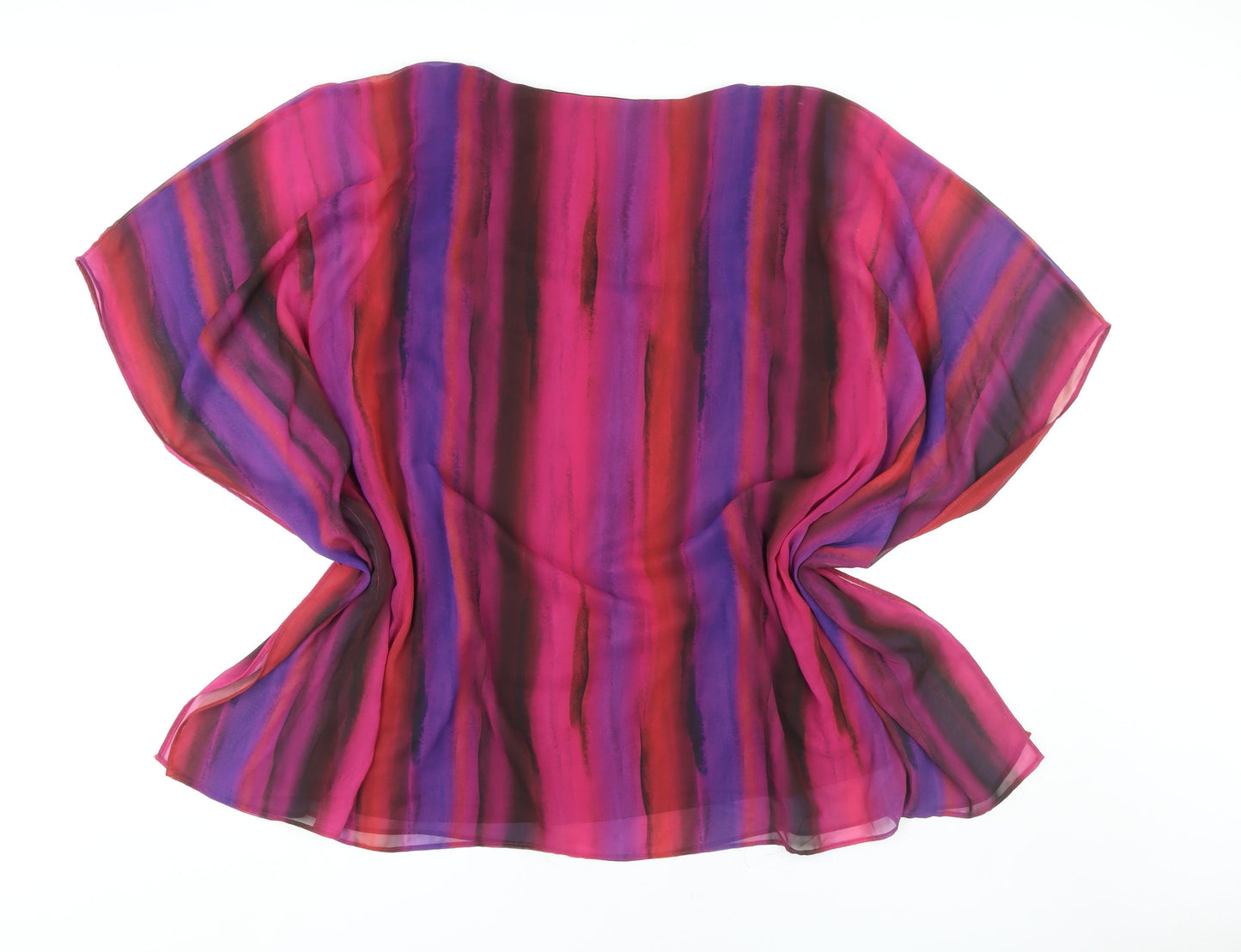 Roman Women's Plus Purple Striped Tunic Blouse Size 22