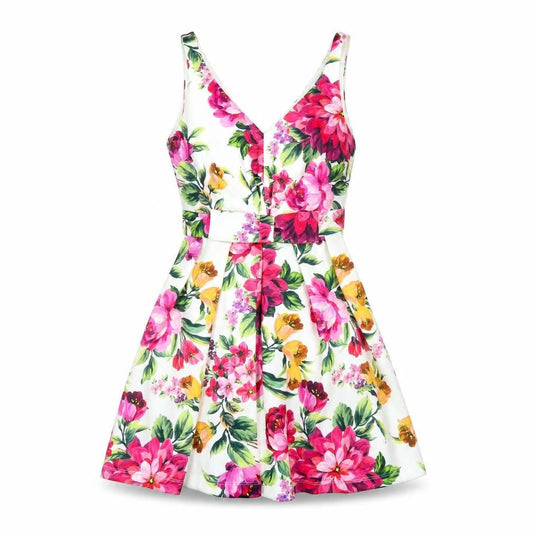 Front view of Miss Selfridge Floral Fit & Flare Dress, size 10
