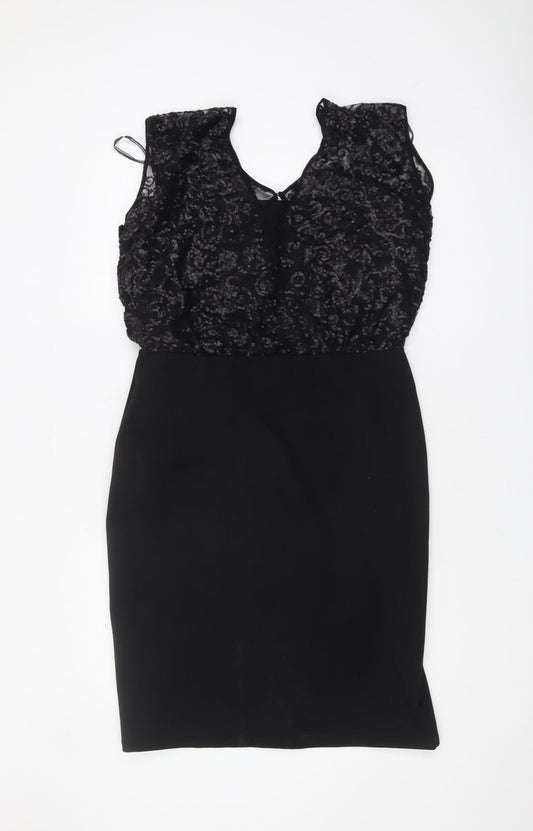 Shubette Women's Black Sequin Cocktail Dress Size 12