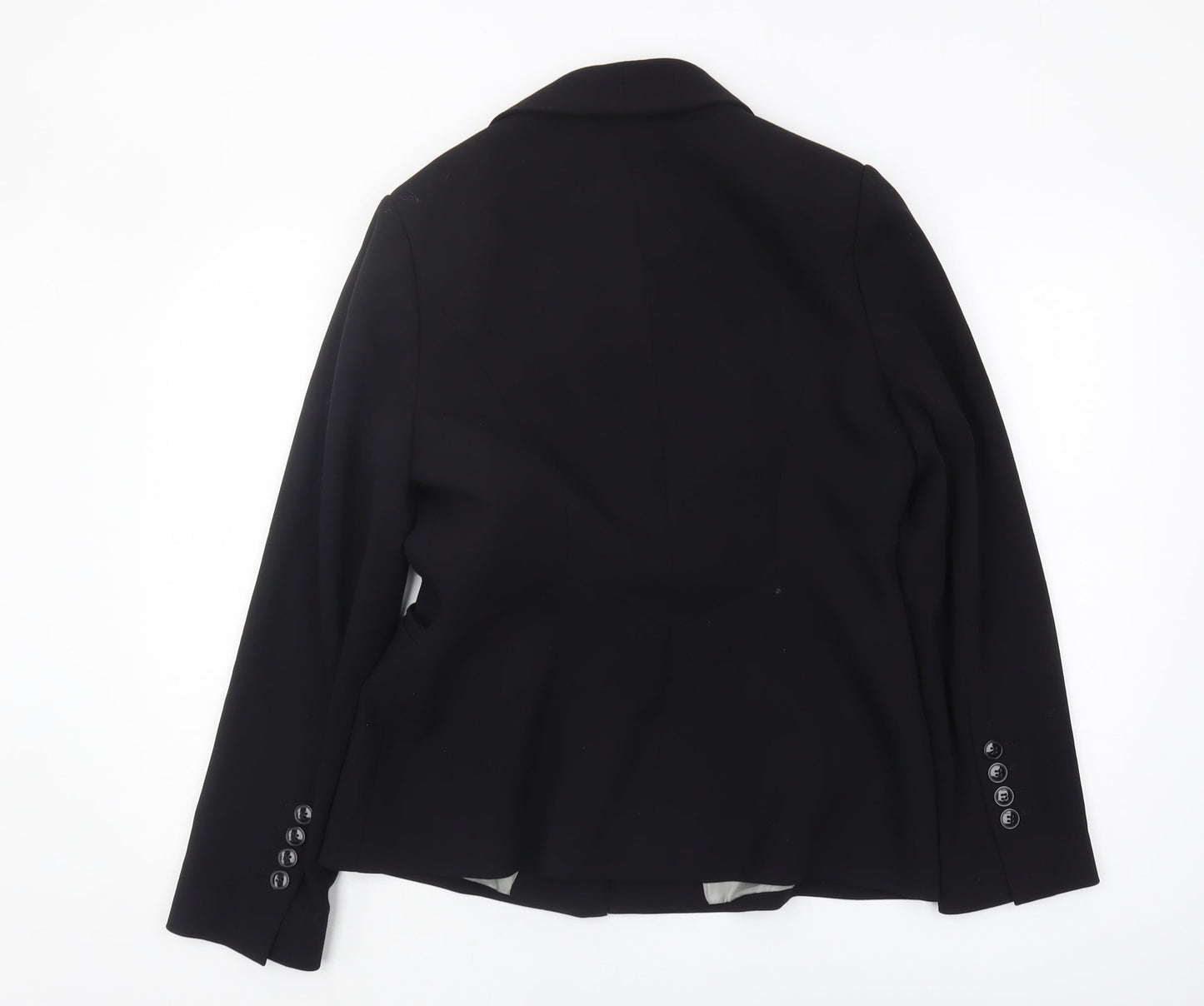 Planet Women's Black Blazer Jacket Size 12 Notch Lapel