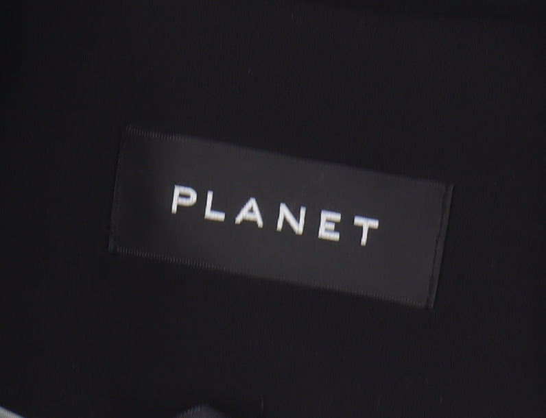 Planet Women's Black Blazer Jacket Size 12 Notch Lapel