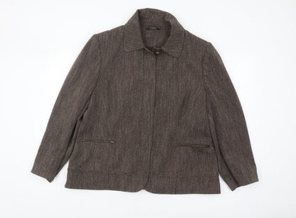BHS Women's Regular Brown Suit Jacket Size 20
