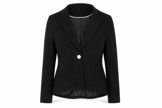 Apriori Women's Black Pinstripe Blazer Size 10