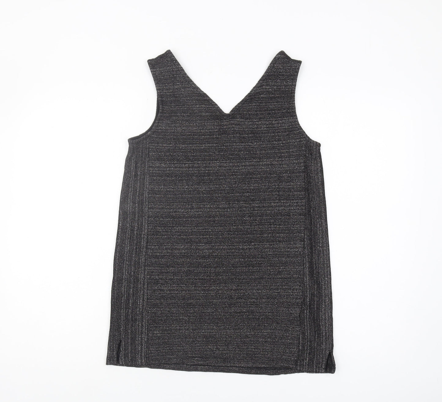 Next Women's Black Tank, Size 8, V-Neck Knit Top