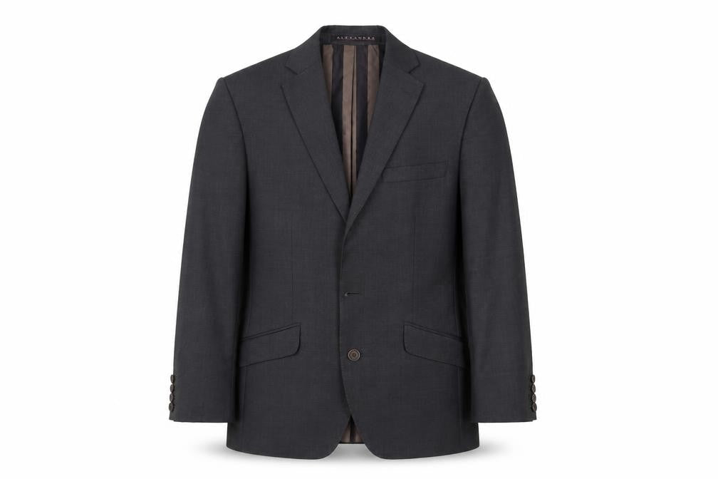 Alexandre Savile Row Men's Grey Blazer, 36 Regular Wool