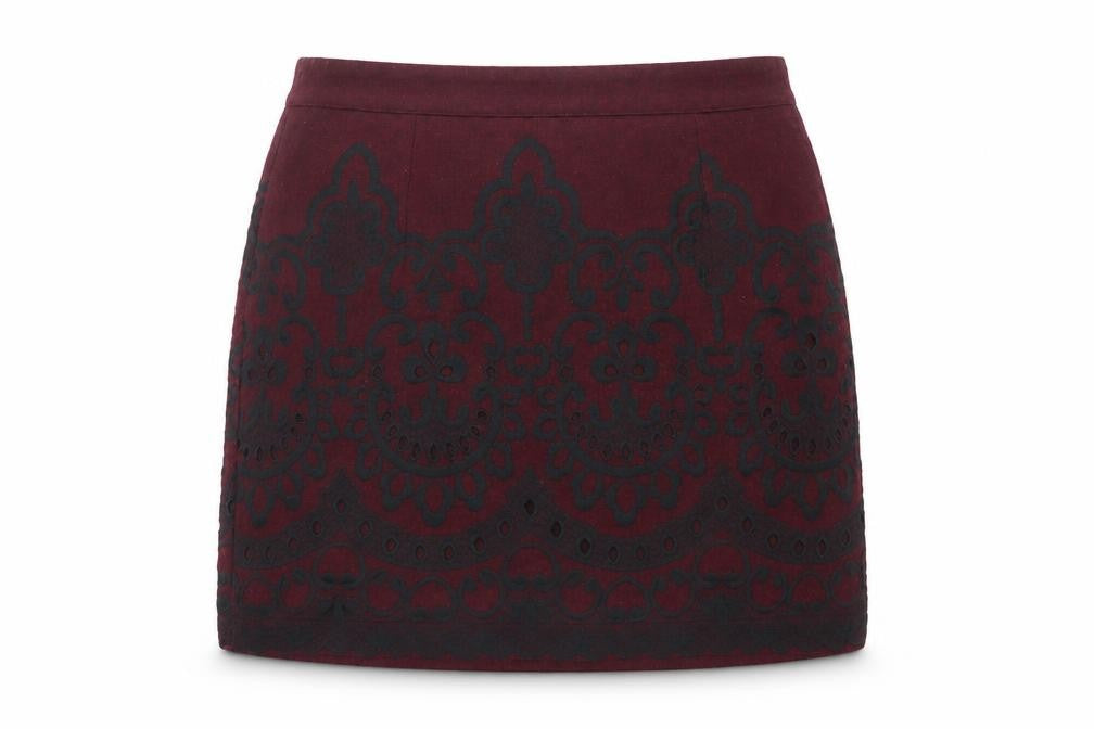 Topshop Women's Red Pencil Skirt Size 10