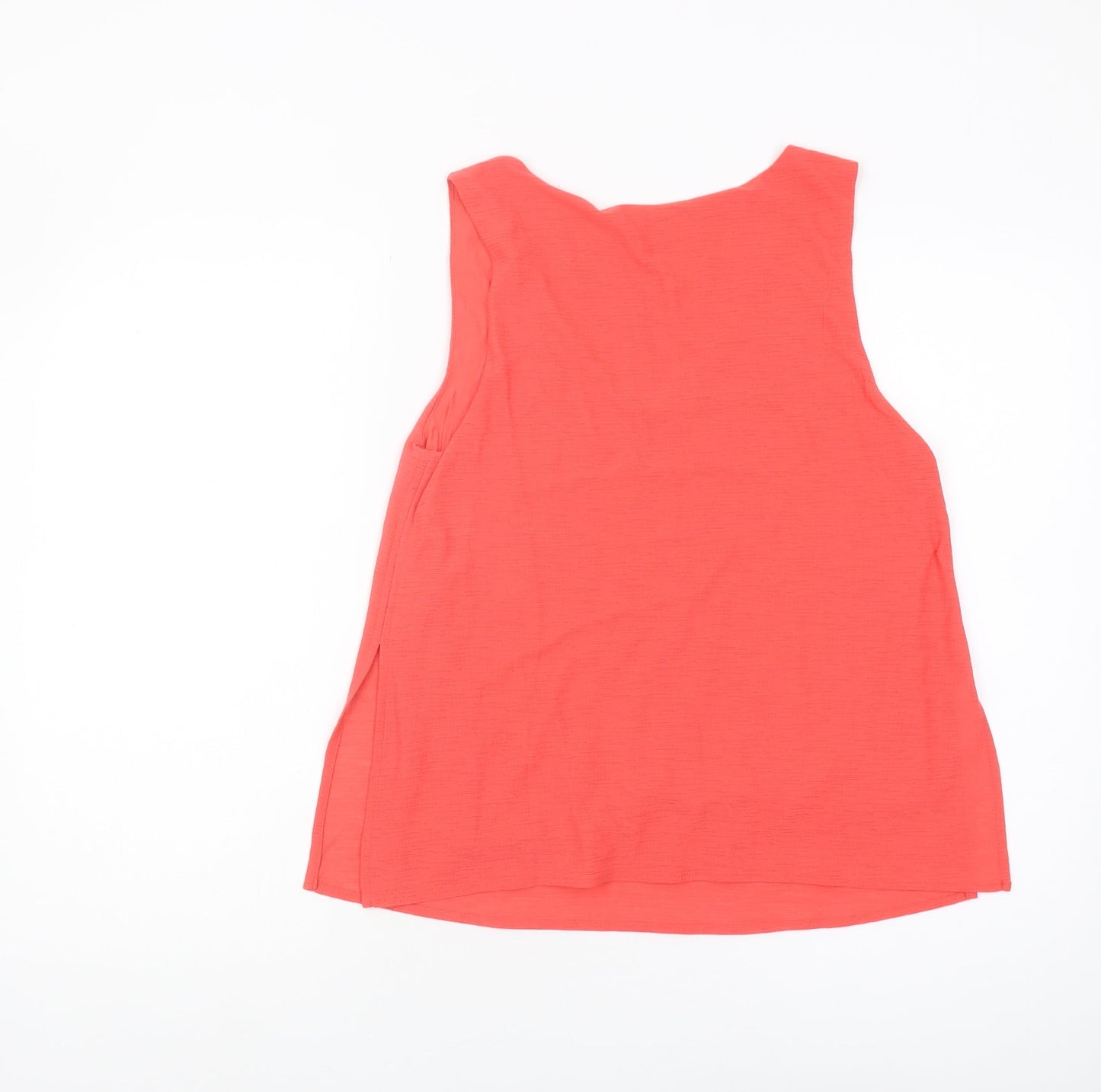 Mango Women's Red Sleeveless V-Neck Tank Top