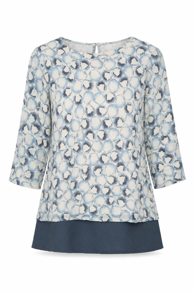 Adini Women's Multicoloured Blouse, Size S, 3/4 Sleeve