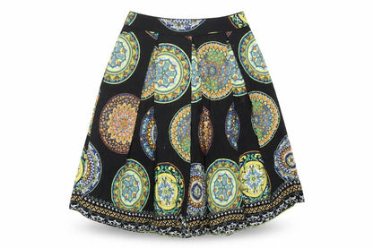 Front view of Red Herring Women's Multicoloured Pleated Skirt, size 10