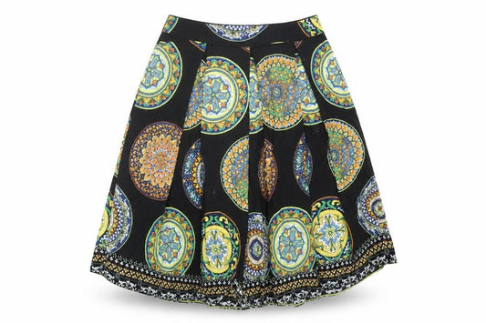 Red Herring Women's Multicoloured Pleated Skirt, Size 10