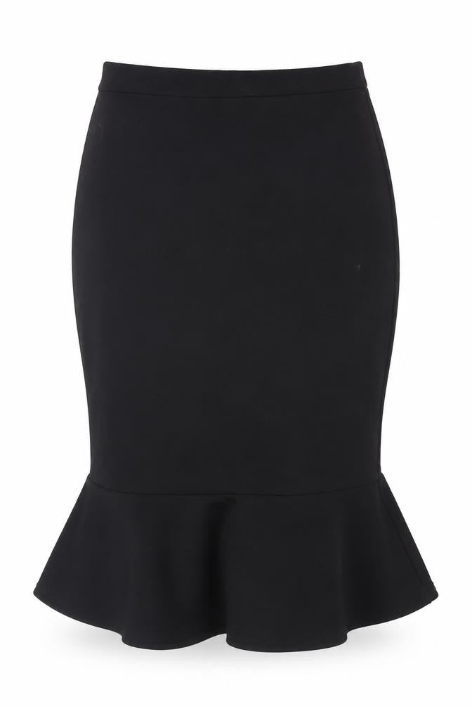 Lipsy Women's Black Trumpet Skirt Size 8