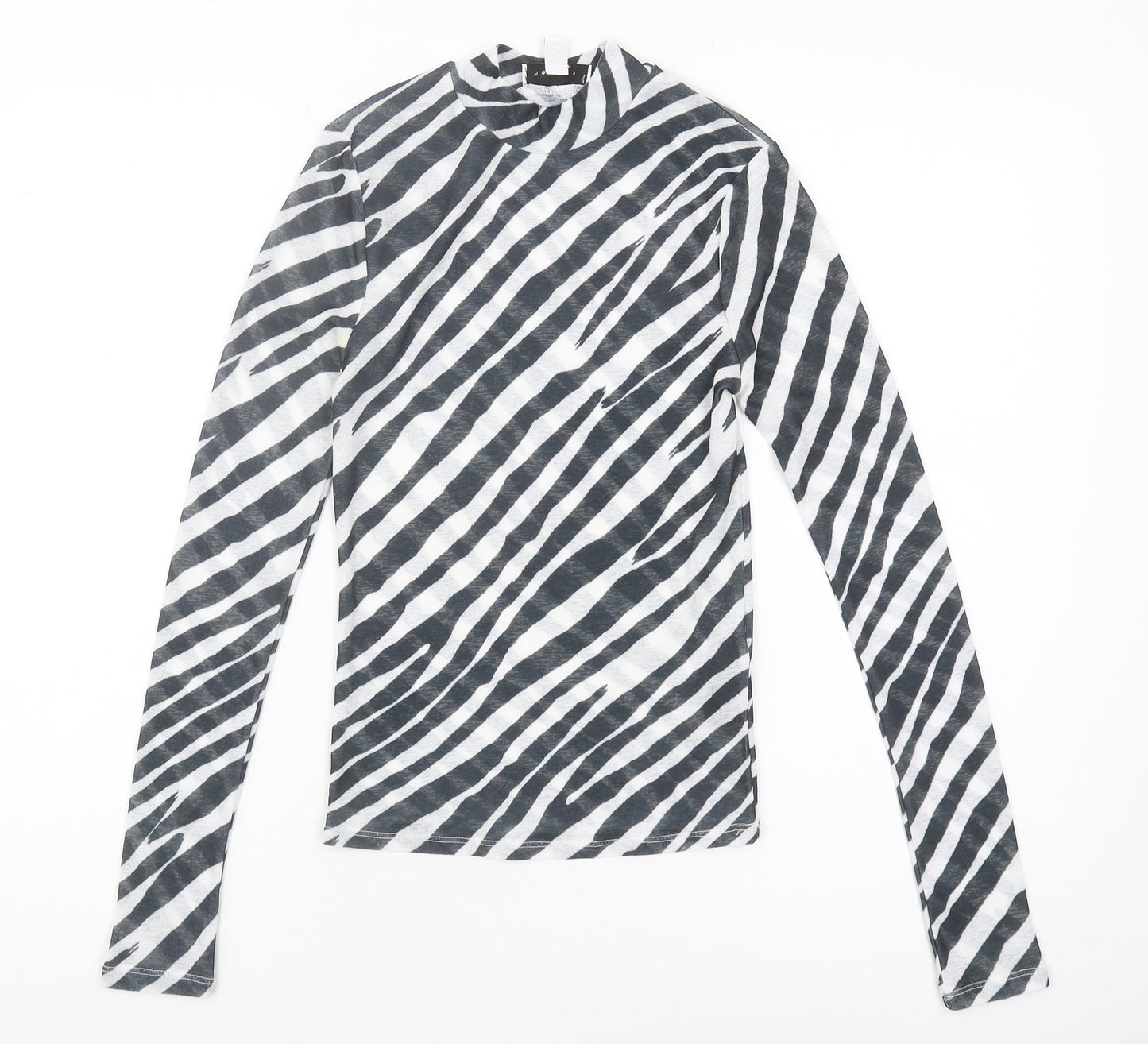 Topshop Women's Zebra Print Long Sleeve Top, Size 8