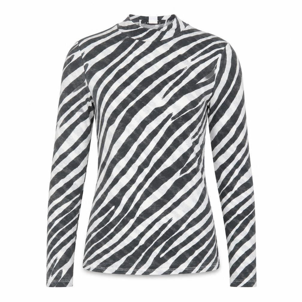 Topshop Women's Zebra Print Long Sleeve Top, Size 8
