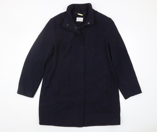 Eastex Women's Blue Mid-Length Wool Blend Coat