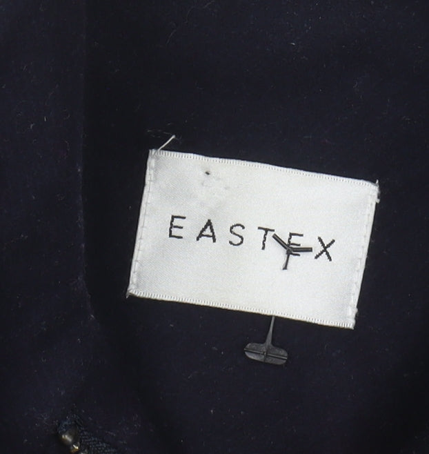 Eastex Women's Blue Mid-Length Wool Blend Coat