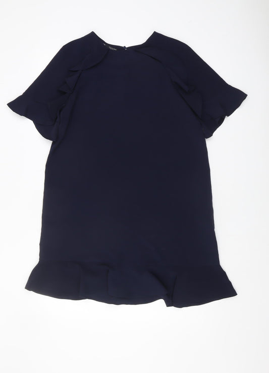 Zara Women’s Blue Ruffle Detail Dress Size 4