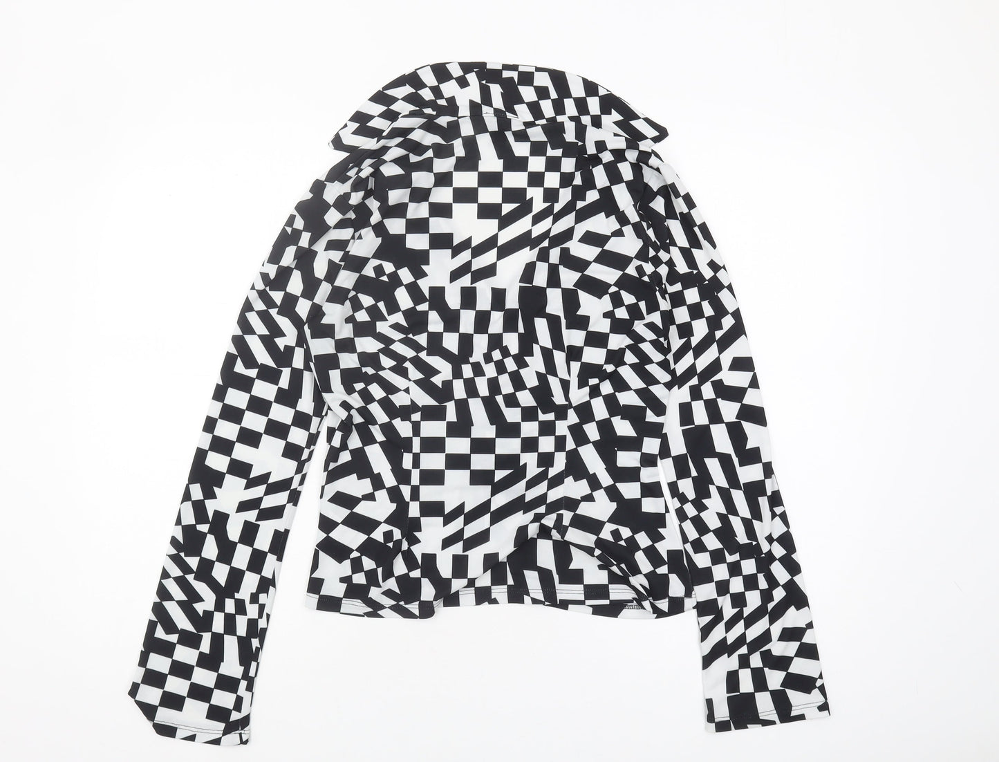 River Island Women's V-Neck Geometric Blouse Size 10