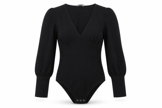 Zara Women's Black Bodysuit, Size 10, Long Sleeve