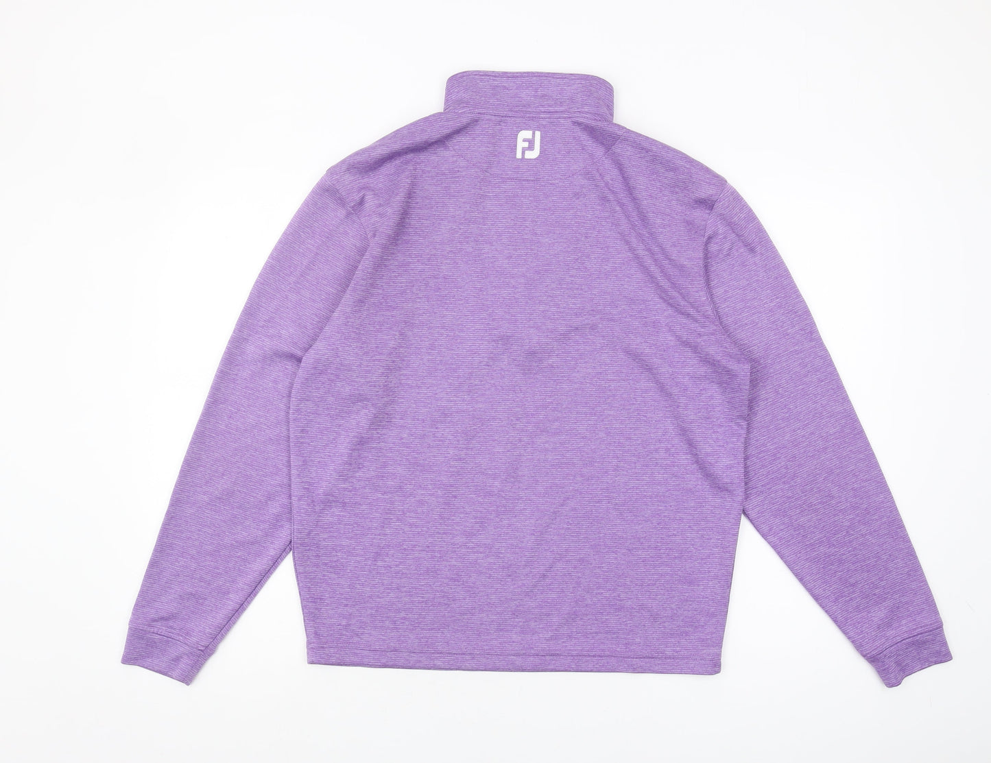 FJ Unisex Purple Henley Sweatshirt M, Athletic Fit